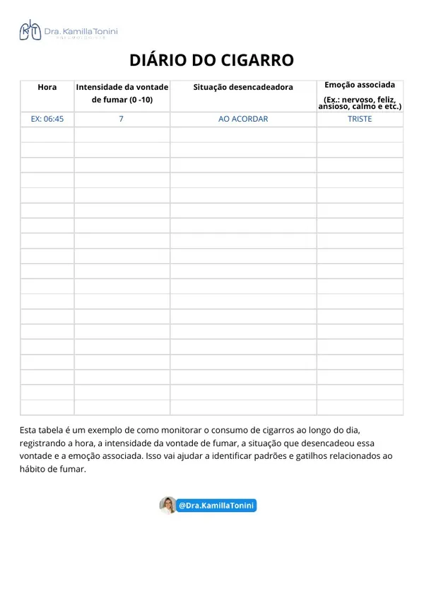 Página do Diário do Cigarro